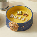 Personalized Pet Birthday Bowl – Custom Ceramic Calendar Bowl with 3D Pet Figurine | Dog & Cat Gift