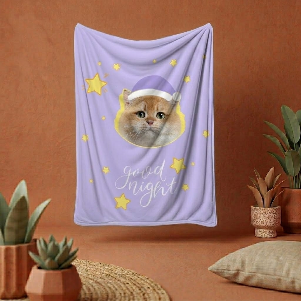 Personalized Pet Photo Blanket | Custom Cat Dog Picture  Throw Blanket | Soft Flannel Pet Memorial Gift