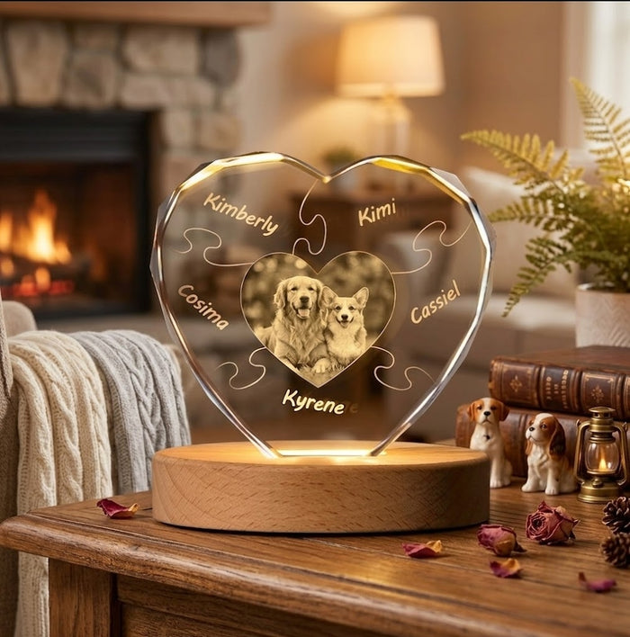 Crystal Pet Photo Night Light